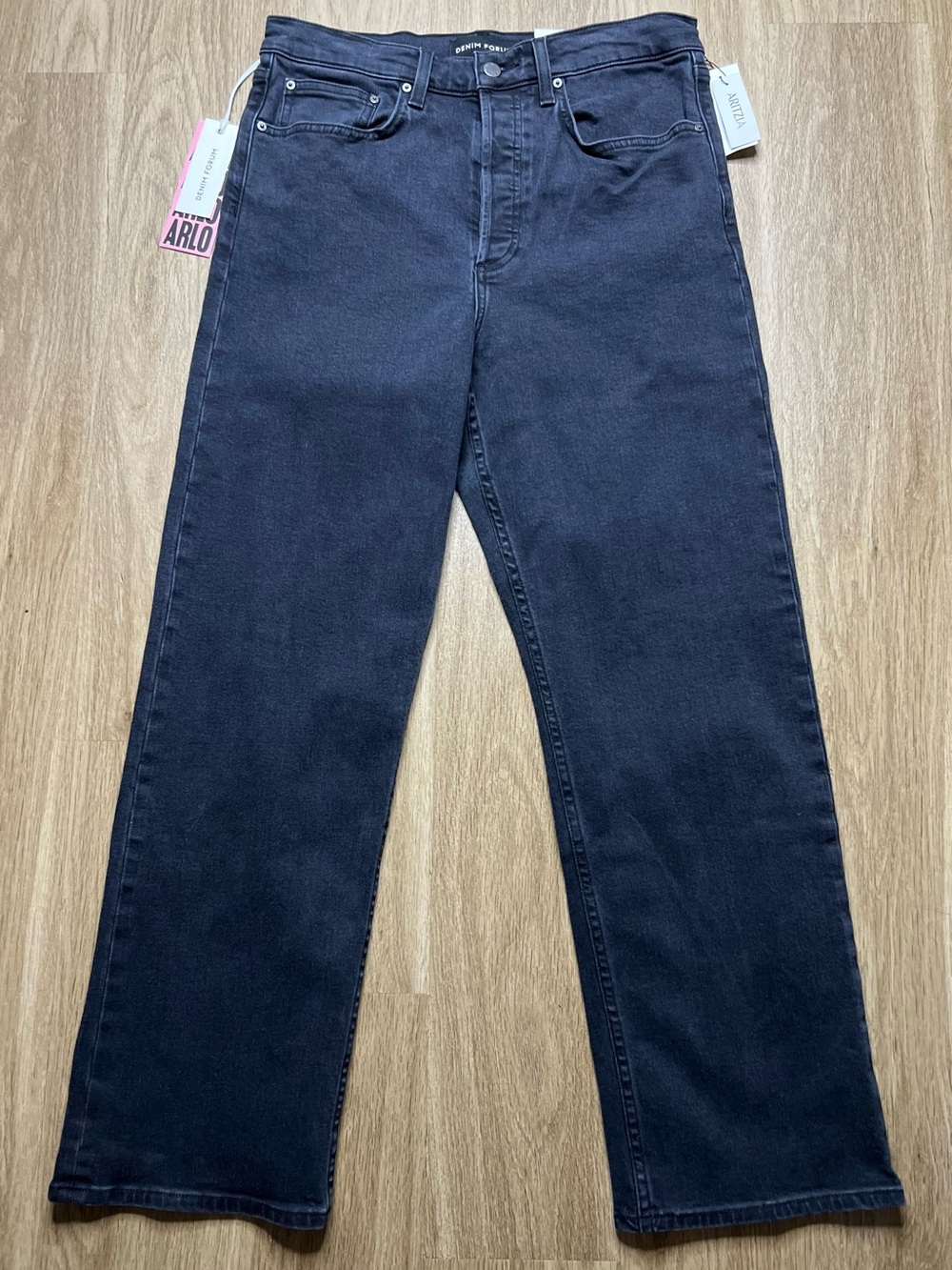 Denim Forum The Arlo Hi-Rise Straight 28L Jeans Sz 31